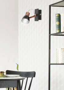 Kinkiet Candellux Lampa ścienna kinkiet 1X50W GU10 czarno-miedziana Markus 91-35554 2
