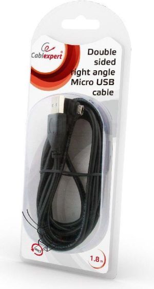 Kabel USB Gembird USB-A - 1.8 m Czarny (CCB-USB2-AMmDM90-6) 3