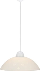 Lampa wisząca Candellux Fanusa Lampa Wisząca 1X60W E27 Klosz Biały Z Wzorem 1