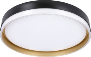 Lampa sufitowa Candellux MANHATTAN  LAMPA SUFITOWA CZARNO-BIAŁA + ZŁOTY LED 38 CM KLOSZ BIAŁY 1