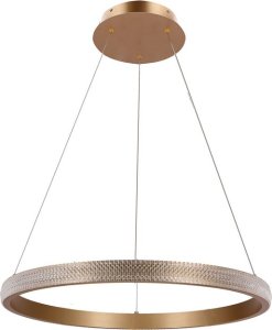 Lampa wisząca Candellux HASHIM LAMPA WISZĄCA 60CM MATOWE CIEMNE ZŁOTO 34W LED KRYSZTAŁKI  BEZBARWNE 1