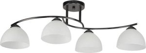 Lampa sufitowa Candellux Gracja Lampa Sufitowa Czarny Perłowy 4X40 E27 Klosz Biały 1