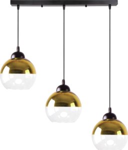 Lampa wisząca Candellux Contessa Lampa Wisząca Czarny 3X40 E27 Klosz Złoty 1