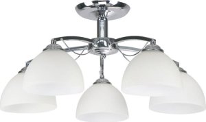 Lampa sufitowa Candellux Filona Lampa Sufitowa Chromowy 5X40 E27 Klosz Biały 1