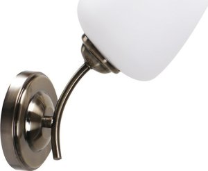 Kinkiet Candellux Zina Lampa Kinkiet Patynowy 1X40 E27 Klosz Biały 1