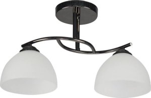 Lampa sufitowa Candellux Gracja Lampa Sufitowa Czarny Perłowy 2X40 E27 Klosz Biały 1