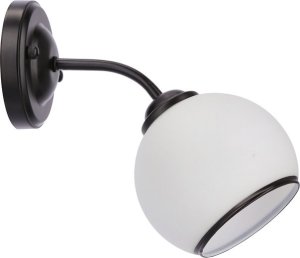 Kinkiet Candellux Marinen Lampa Kinkiet Czarny 1X40W E27 Klosz Biały Z Obwódką 1