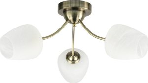 Lampa sufitowa Candellux Zina Lampa Sufitowa Patynowy 3X40 E27 Klosz Biały 1