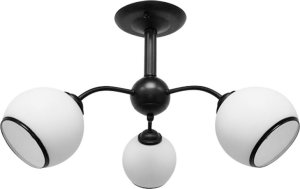 Lampa wisząca Candellux Marinen Lampa Wisząca Czarny 3X40W E27 Klosz Biały Z Obwódką 1