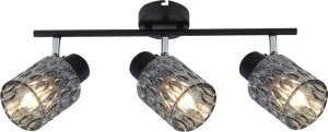 Lampa sufitowa Candellux Bill Lampa Sufitowa Listwa Czarny 3X40W E27 Klosz Dymiony 1