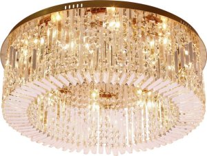 Lampa sufitowa Candellux MARANGA lampa sufitowa plafon złoty 10x10W E14 kryształy bezbarwne 18-33345 2