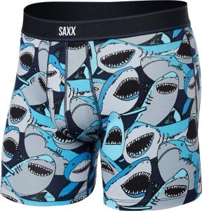 SAXX Bokserki męskie SAXX DAYTRIPPER Boxer Brief  Fly Rekiny - granatowe S 1