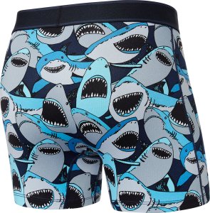 SAXX Bokserki męskie SAXX DAYTRIPPER Boxer Brief  Fly Rekiny - granatowe S 2