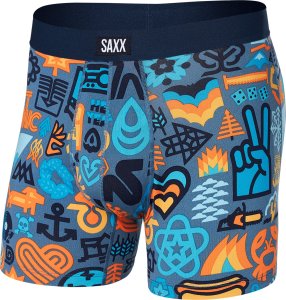 SAXX Bokserki męskie SAXX DAYTRIPPER Boxer Brief Prawie wszystko - niebieski S 1