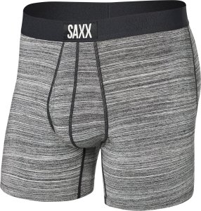 SAXX Bokserki męskie SAXX ULTRA Boxer Brief paseczki - szary S 1