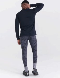 SAXX Męskie termoaktywne leginsy z długą nogawką SAXX ROAST MASTER  Tight Pomo Camo - Granatowe S 4