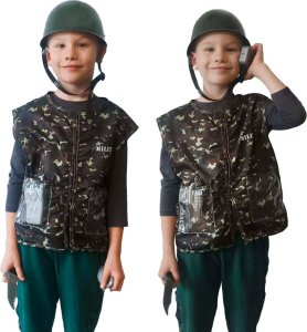 KIK Kostium strój karnawałowy hełm żołnierz 3-8 lat 7