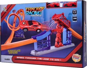 KIK Tor samochodowy szybki wyrzutnia pętla skocznia z tarczą licznikiem 2 autka 5