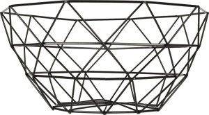 KIK Kosz na owoce misa loftowy metalowy czarny 2