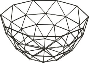 KIK Kosz na owoce misa loftowy metalowy czarny 3