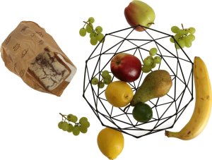 KIK Kosz na owoce misa loftowy metalowy czarny 5