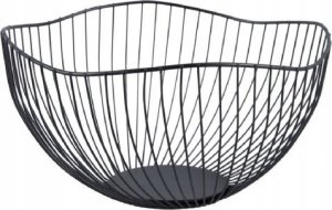 KIK Kosz na owoce misa loftowy metalowy czarny 2