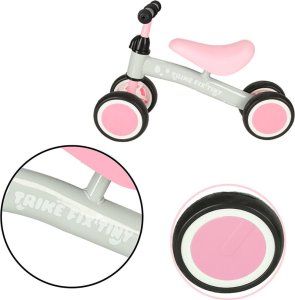 KIK Rowerek Trike Fix Tiny czterokołowy biegowy różowy 4