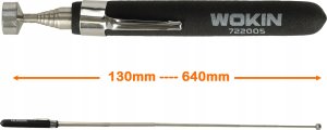 KIK WOKIN Chwytak magnetyczny teleskopowy ze stali nierdzewnej magnes 64cm 2,2kg 3