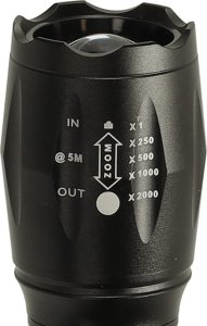 KIK Latarka taktyczna wojskowa 800 lumenów LED ZOOM mocna USB akumulator 6