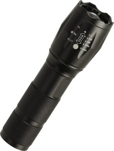 KIK Latarka taktyczna wojskowa 800 lumenów LED ZOOM mocna USB akumulator 9