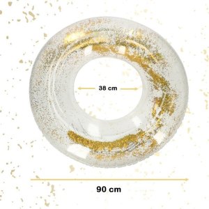 KIK Koło do pływania dmuchane brokat XXL 90cm max 60kg 3