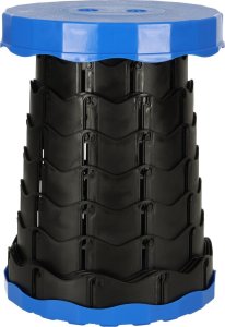 KIK Krzesło składane rozkładany stołek taboret niebieski 2