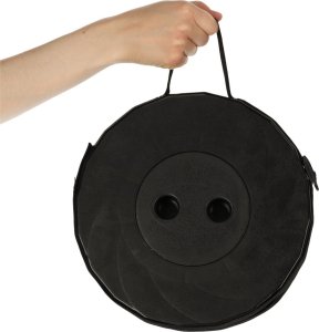 KIK Krzesło składane rozkładany stołek taboret czarny 2