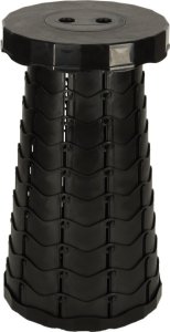 KIK Krzesło składane rozkładany stołek taboret czarny 4