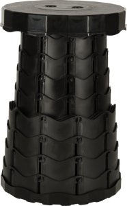 KIK Krzesło składane rozkładany stołek taboret czarny 5