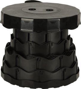 KIK Krzesło składane rozkładany stołek taboret czarny 6