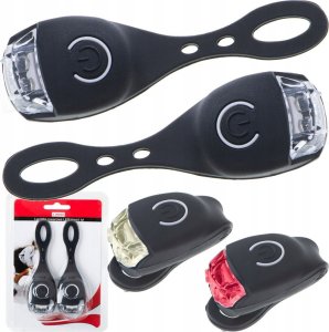 KIK L-BRNO Lampa lampka rowerowa do roweru diodowa LED przód tył 2 sztuki 10