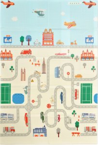 Nice Idea LITTLE STORY Składana Dwustronna Mata Piankowa XPE 180x120x1 cm XPE-F10120 3