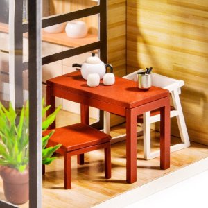 Nice Idea LITTLE STORY Składany Drewniany Model LED - Claudia's Apartment 3