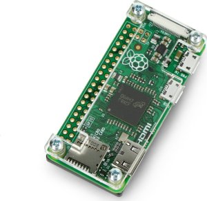 Gravlaser Obudowa Raspberry Pi Zero - Fluo Open - czarno-przezroczysta} 1