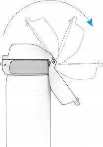 ion8 ION8 Granatowa butelka na wodę z miarką motywacyjną 1000 ml 7