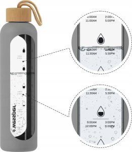 Wessper Szklana butelka z miarką motywacyjną B1 Borosilicate szara 500 ml 4