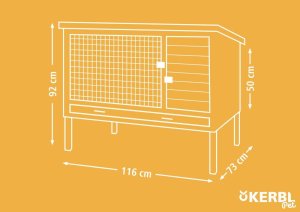 Kerbl Domek dla kur ECO* Samy XL, 116 x 73 x 92 cm, szary 2