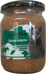 Leopold Vienna Leopold Karma mięsna z warzywami dla kotów 500g (Słoik) 1