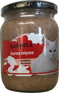 Leopold Vienna Leopold Karma mięsna z królikiem dla kotów 500g (Słoik) 1