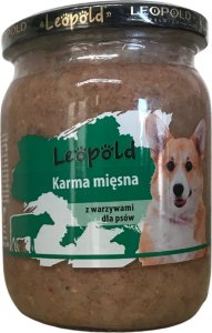 Leopold Vienna Leopold Karma mięsna z warzywami dla psów 500g (Słoik) 1