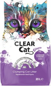 Żwirek dla kota Clear Cat Clear Cat Blanco Lawenda żwirek bentonitowy 20l 2