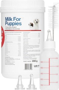 LAB V LAB-V Milk For Puppies- preparat mlekozastępczy dla szczeniąt 200g-Zestaw z butelką i smoczkami 1