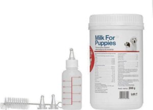 LAB V LAB-V Milk For Puppies- preparat mlekozastępczy dla szczeniąt 200g-Zestaw z butelką i smoczkami 2