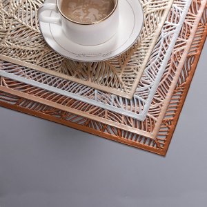 Gold Start Podkładka na stół prostokątna w 4 kolorach z połyskiem, Kolor: Srebrny 6